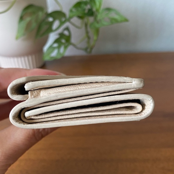 Balenciaga Papier Calfskin Leather Mini Wallet in Bone Cream Beige Tapioca - Picture 8 of 16